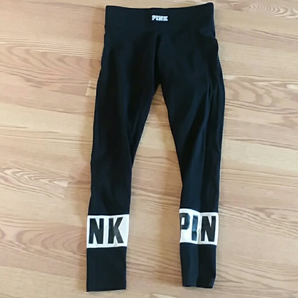 PINK Victoria's Secret Pants - VS PINK black yoga workout  leggings size small